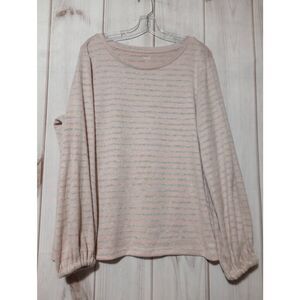 A.n.a Sweater Ladies XXL Peach‎ Gray Crew Neck Soft